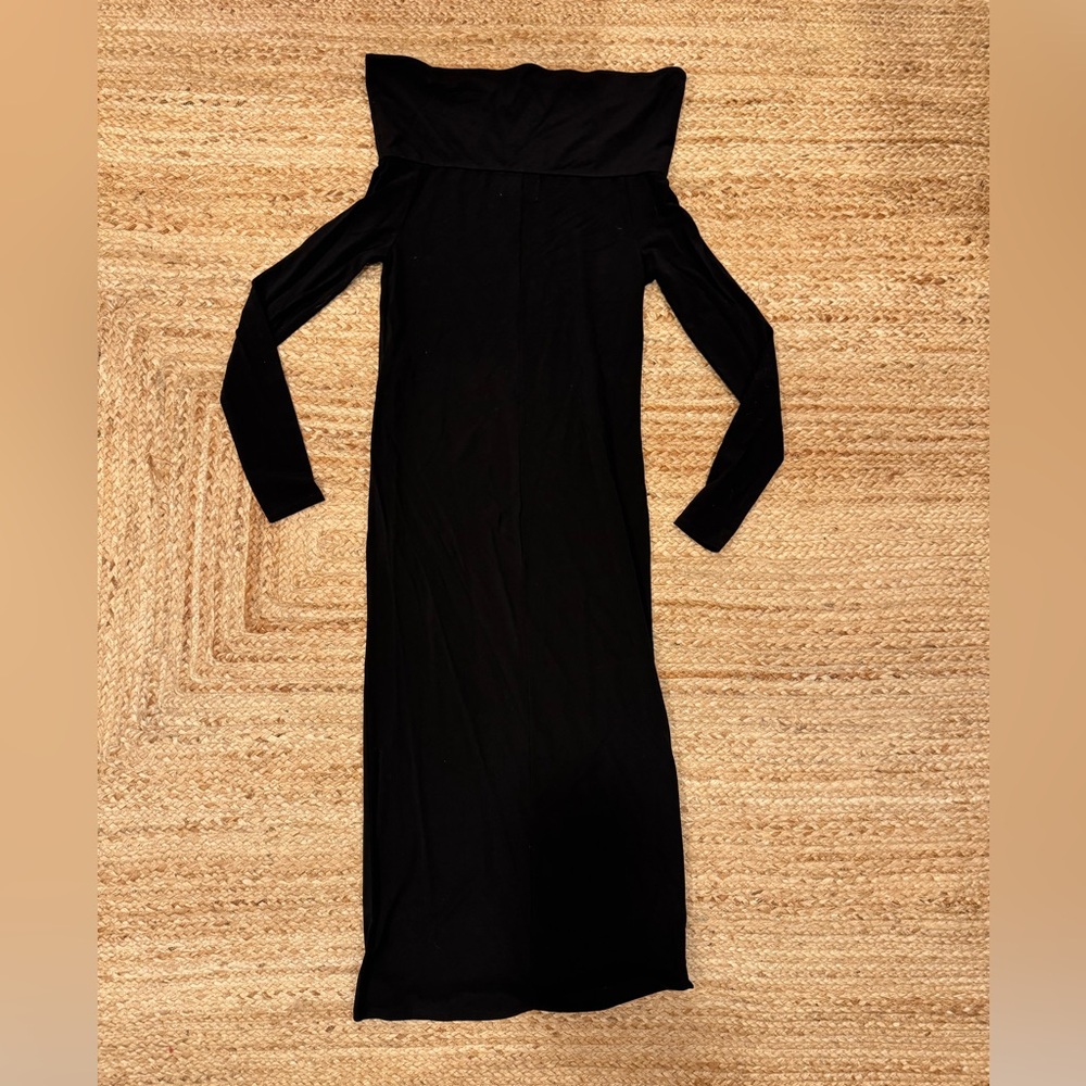 Loulou Studio Black Off-Shoulder Maxi Dress XS